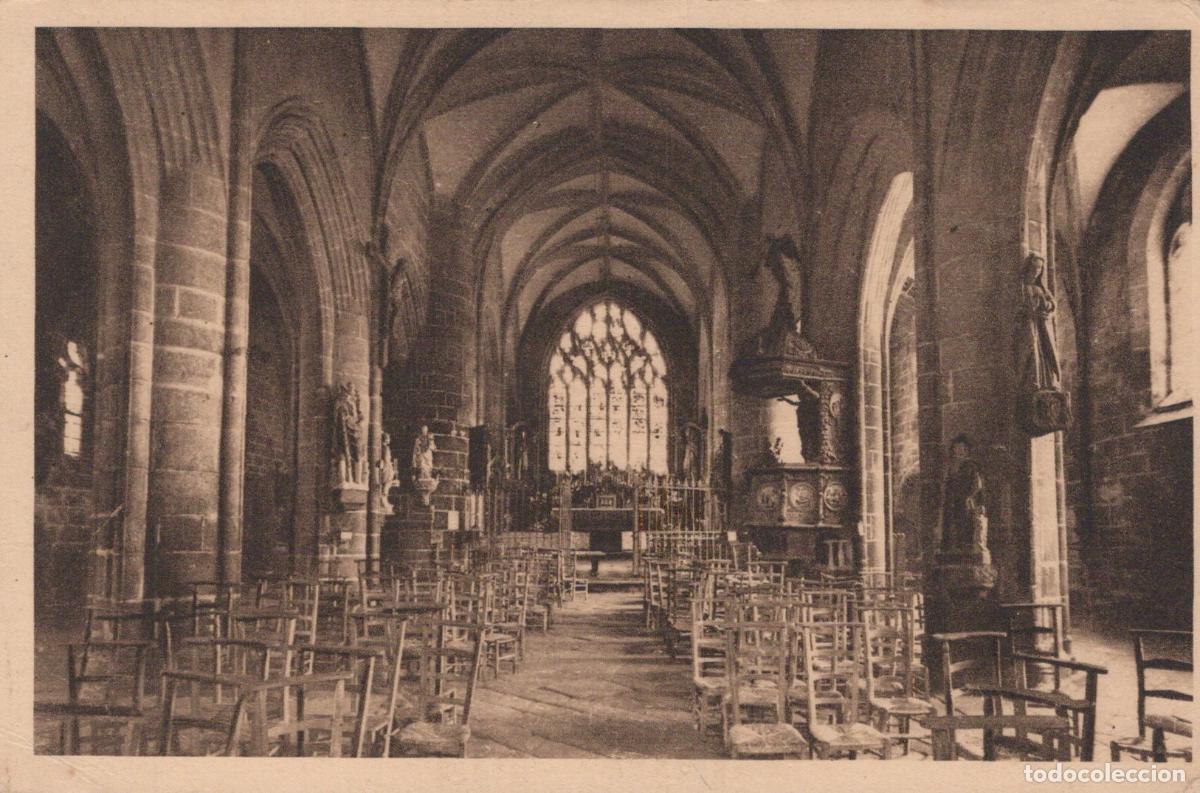 Postcards: France Locronan Interior Of The Church In Brittany Unposted *YBC687