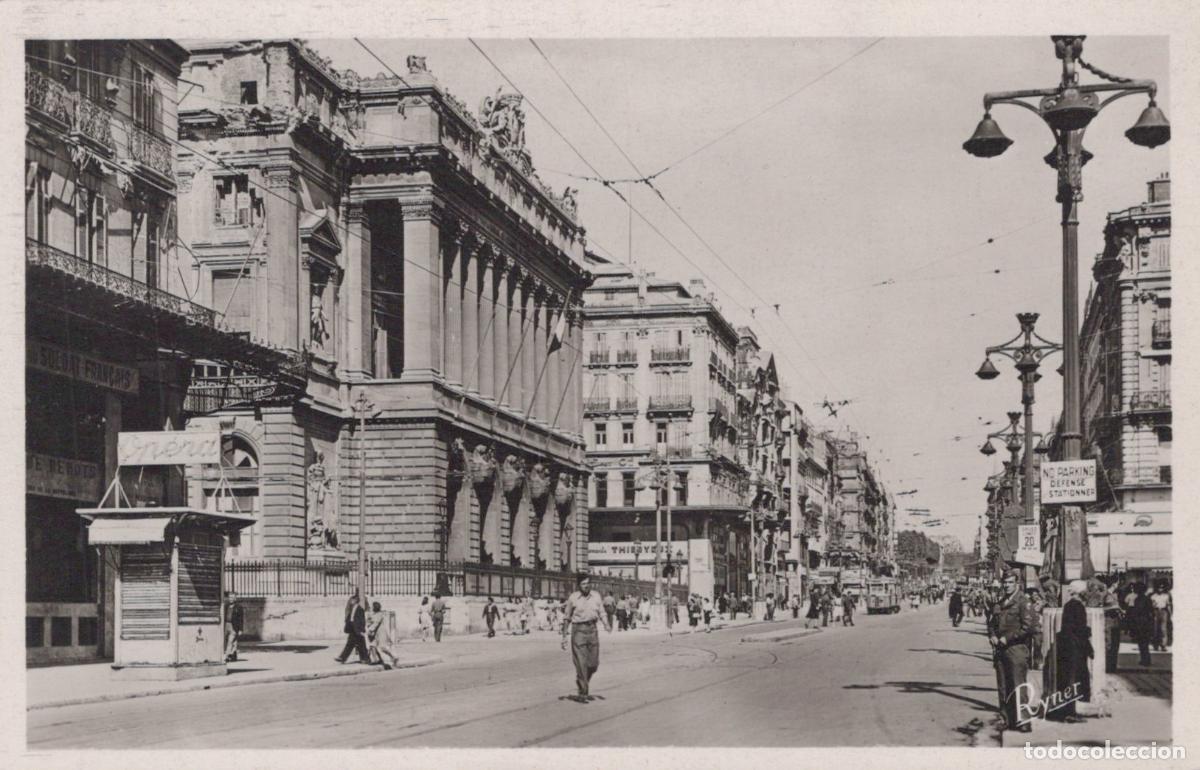 Postcards: France Marseilles Marseille La Canebiere Street View With Opera Unposted *YBC822
