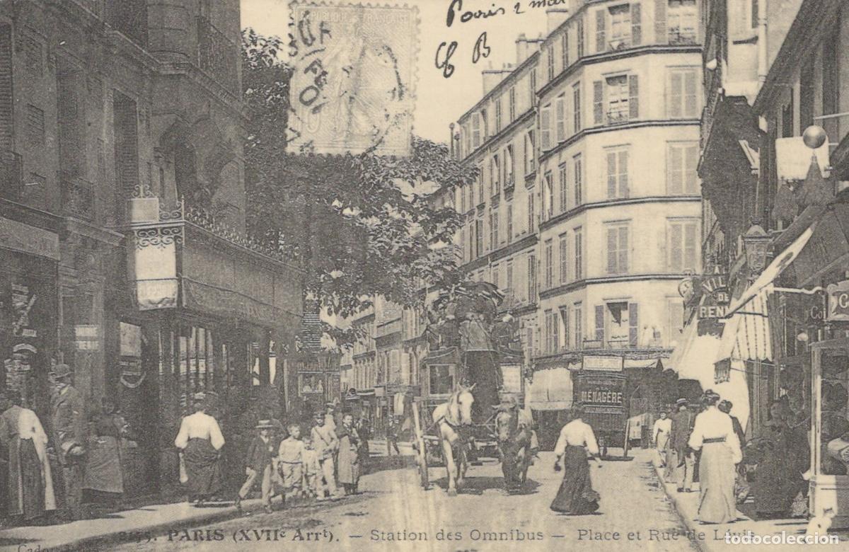 Postcards: France Arc De Triomphe Paris Place And Rue De L&eacute;vis Omnibus Reproduction *YBC140