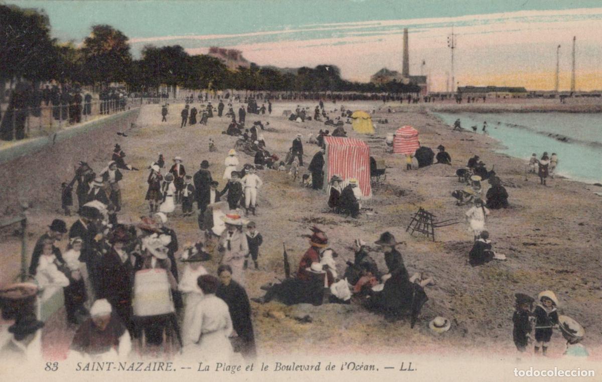 Postcards: France Saint Nazaire The Beach And The Ocean Boulevard Unposted *YBC508