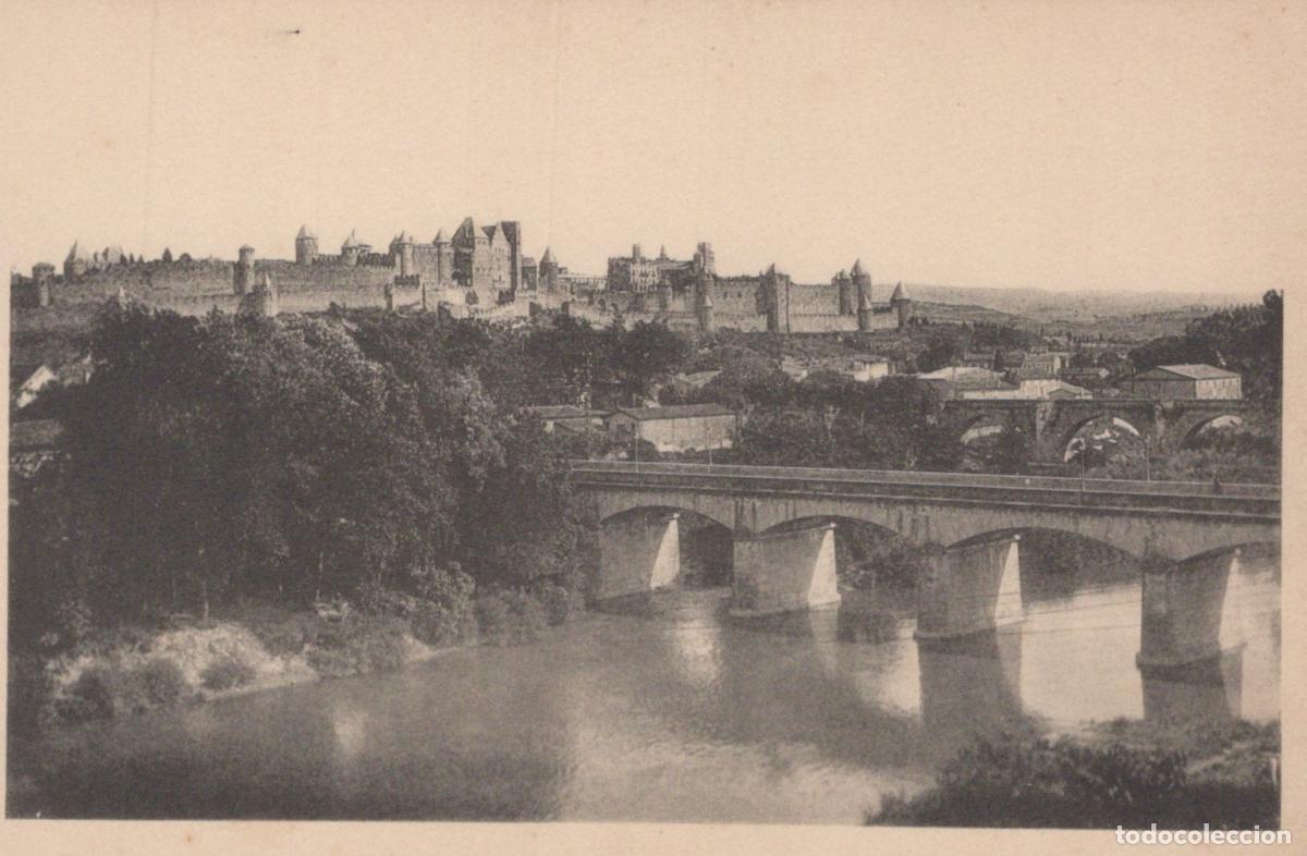 Postcards: France Carcassonne City Northwest View With Bridge And Medieval Unposted *YBC252