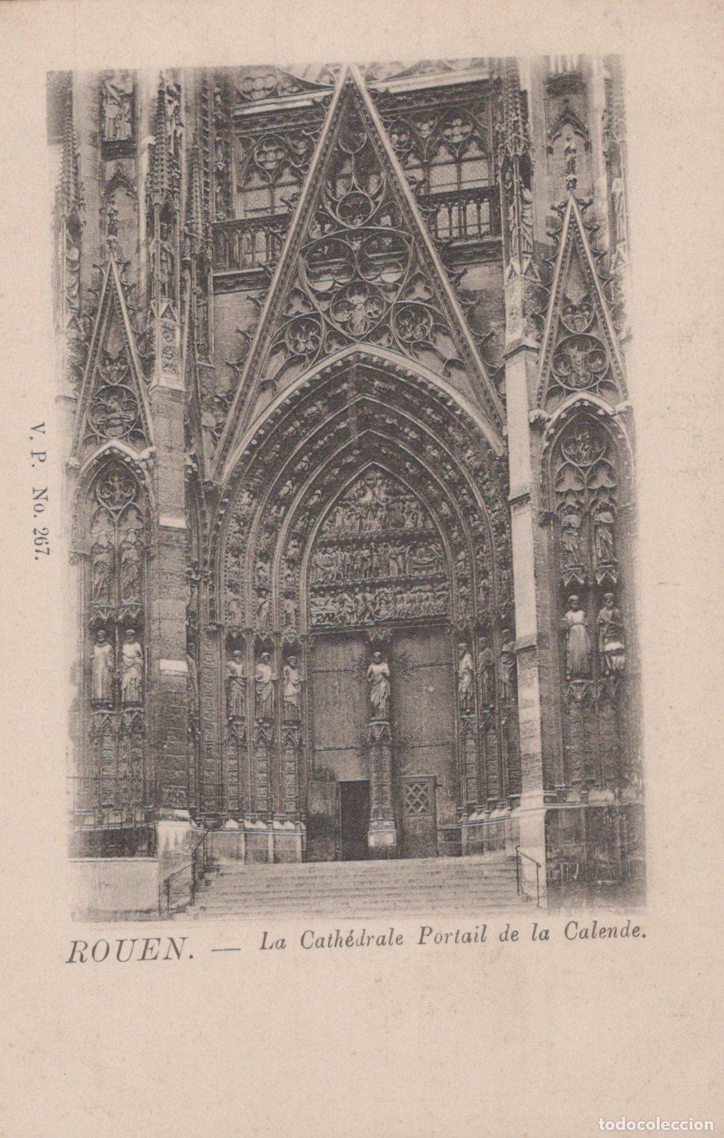 Postkarten: France Rouen Cathedral Calende Portal Unposted *YBC930