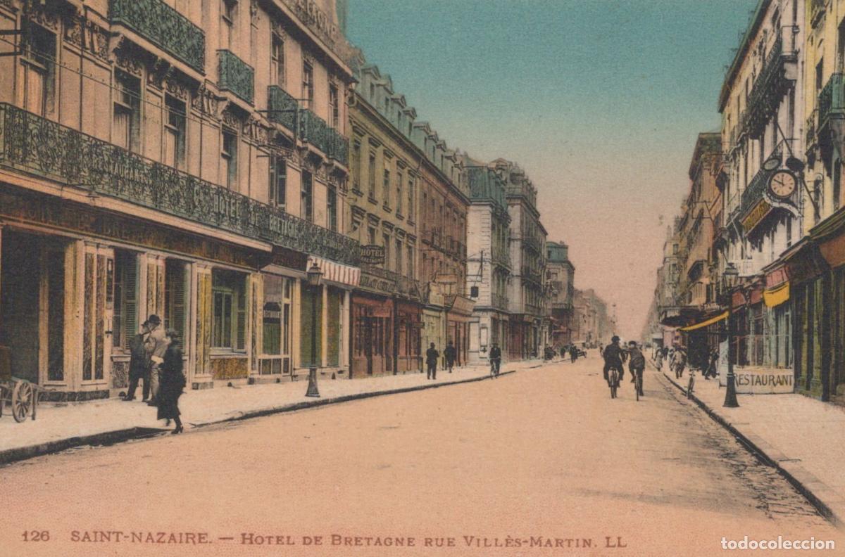 Postcards: France Saint Nazaire Hotel De Bretagne On Rue Ville Martin Unposted *YBC336