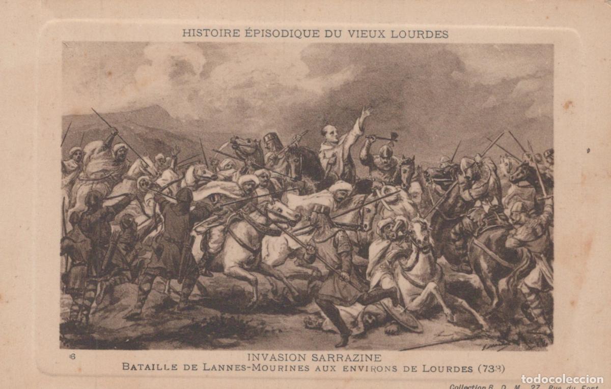 Cartes Postales: France Lourdes Battle Of Lannes Mourines Near Saracen Invasion Unposted *YBC166