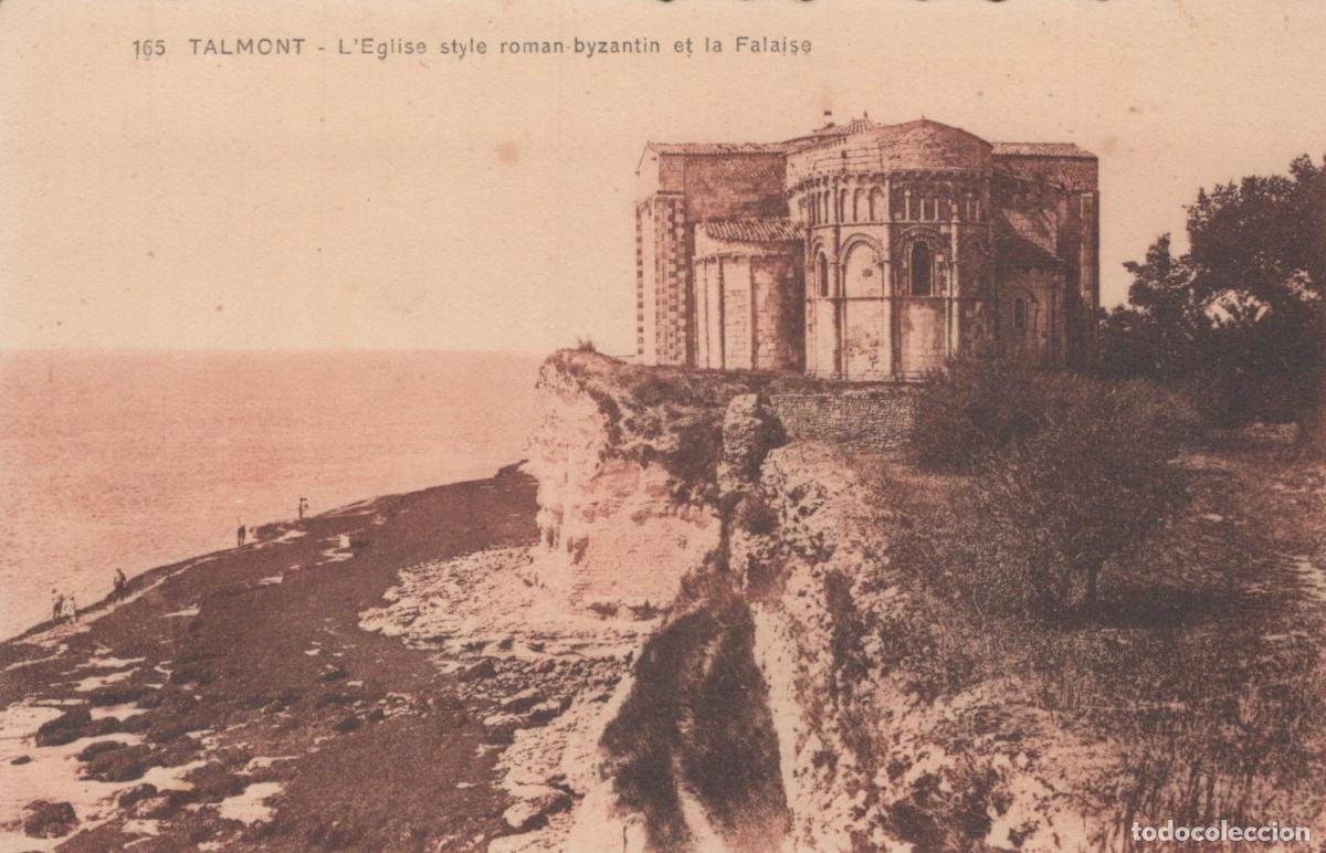 Postkarten: France Talmont Sur Gironde Church And Cliff Unposted *YBC382