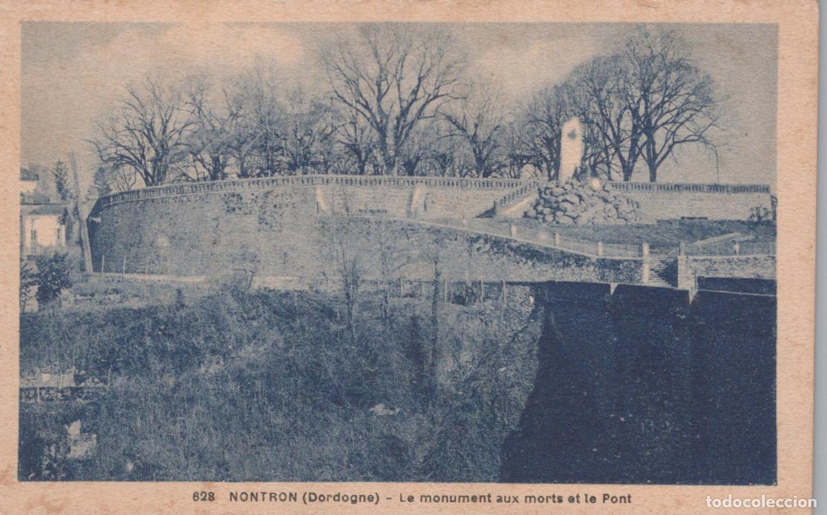 Postkarten: France Nontron Dordogne War Memorial And Bridge *YBC390