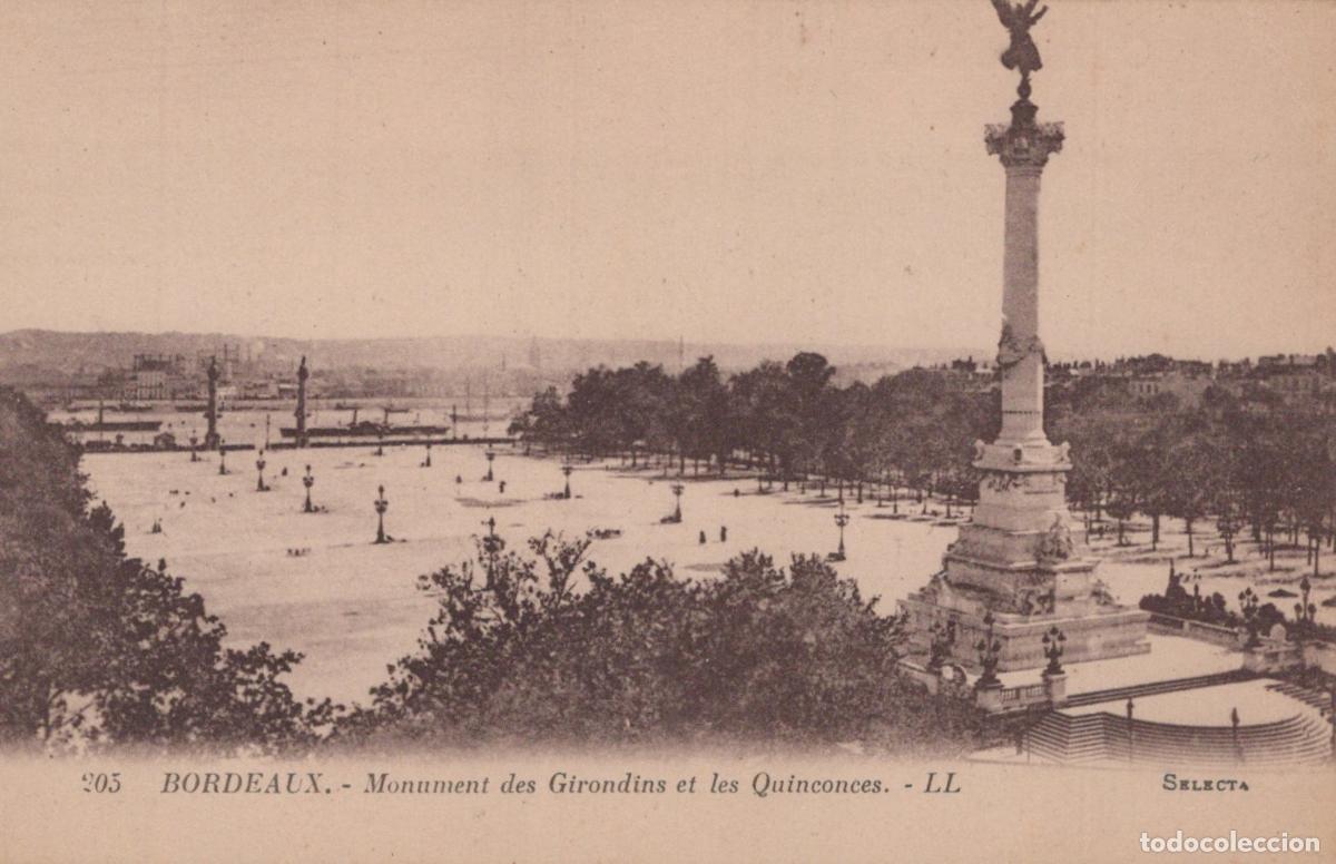 Postales: France Bordeaux Monument Des Girondins And Esplanade Des Unposted *YBC394