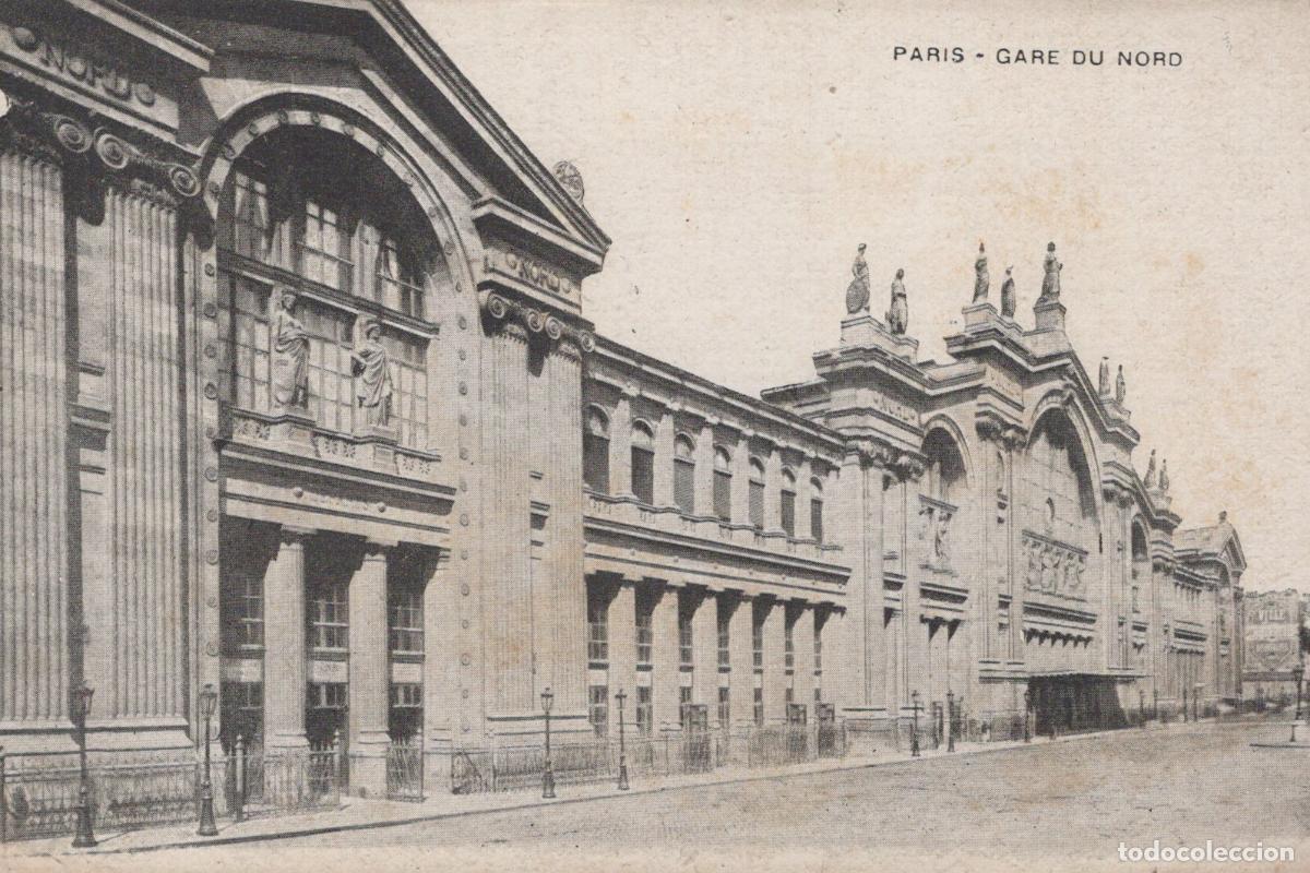 Postales: France Arc De Triomphe Paris Station Du Nord Railway Station Unposted *YBC400