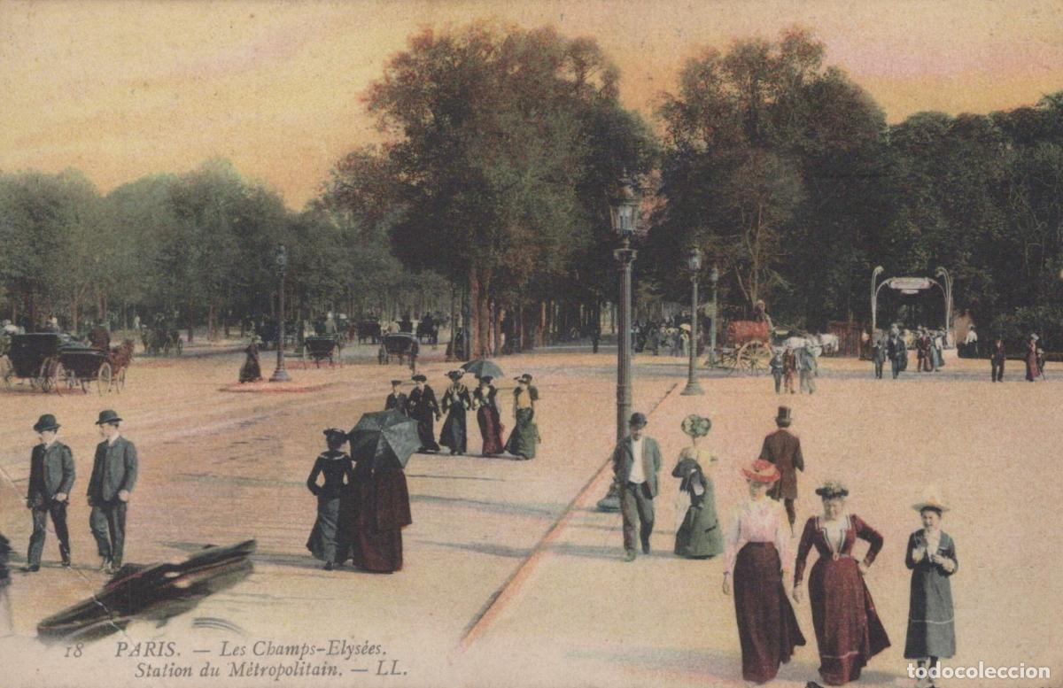 Postales: France Champs Elys&eacute;es Paris Champs Elysees Metropolitan Station Unposted *YBC303