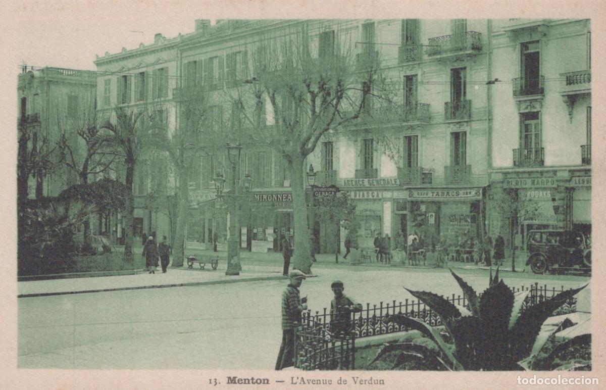 Postkarten: France Menton Avenue De Verdun Street Scene With Shops And Unposted *YBC520