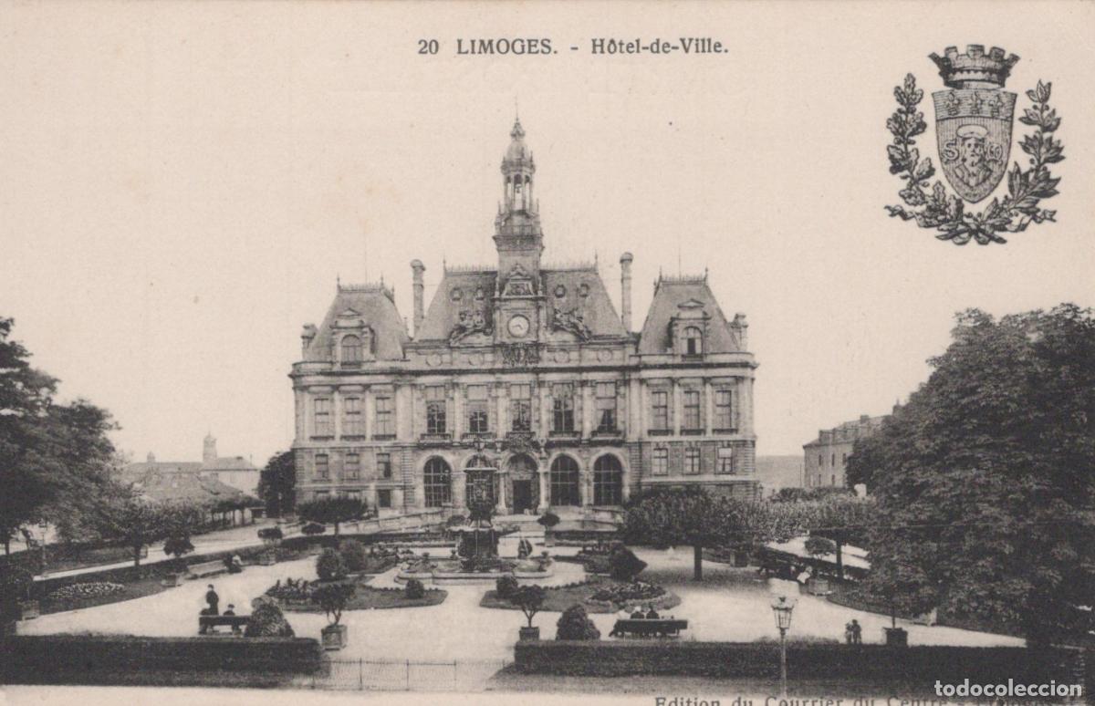 Postkarten: France Limoges City Hall And Public Garden Unposted *YBC467