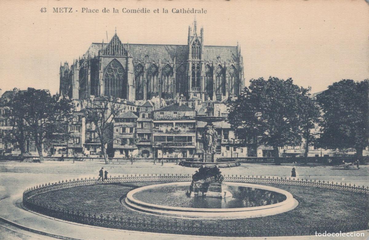 Postkarten: France Metz Place De La Comedie And The Cathedral Unposted *YBC740