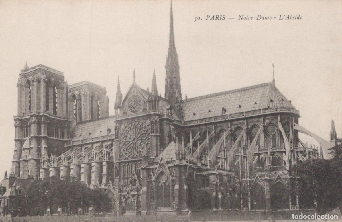 Postais: France Arc De Triomphe Paris Notre Dame Cathedral The Apse View Unposted *YBC483