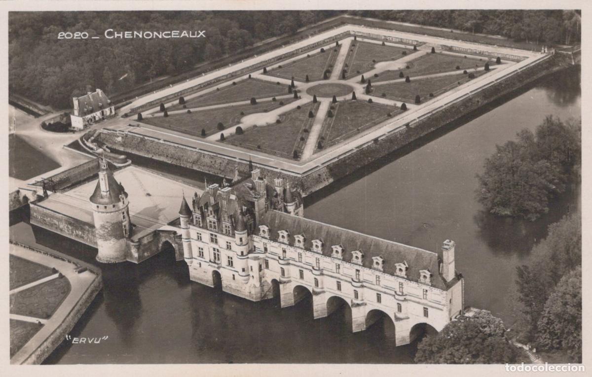 Postais: France Chenonceaux Aerial View Of The Chateau De Chenonceau Unposted *YBC590