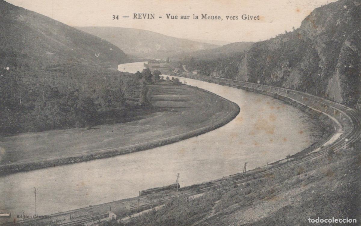 Postais: France Revin View Of The Meuse River Towards Givet Unposted *YBC339