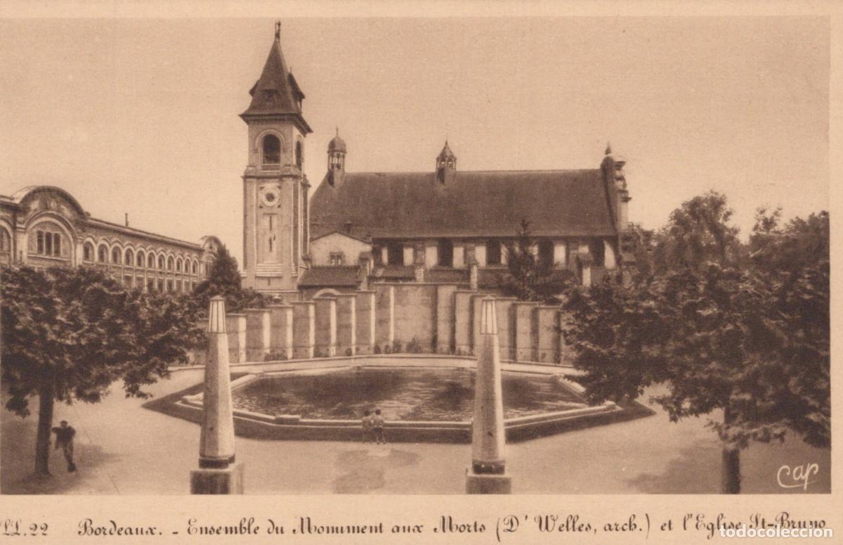 Cartes Postales: France Bordeaux War Memorial And Saint Bruno Church Unposted *YBC605
