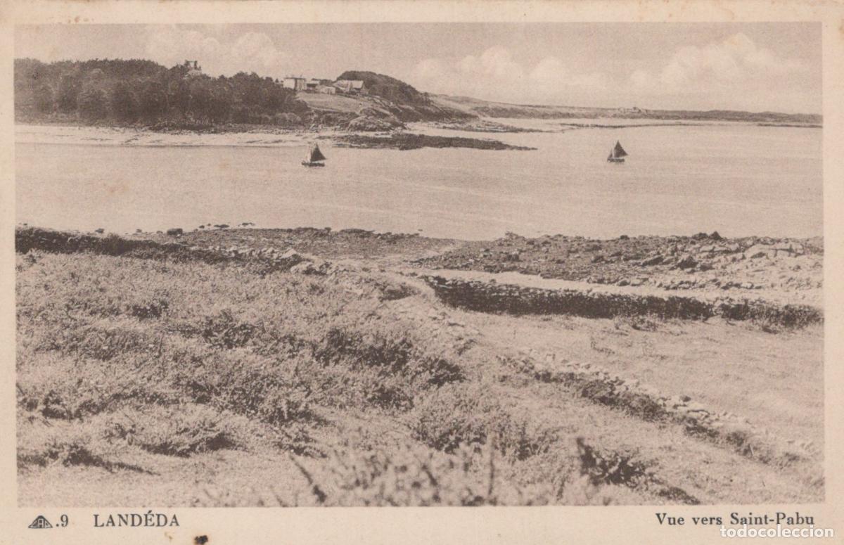 Postkarten: France Brittany Landeda View Towards Saint Pabu Coastal Landscape With *YBC658