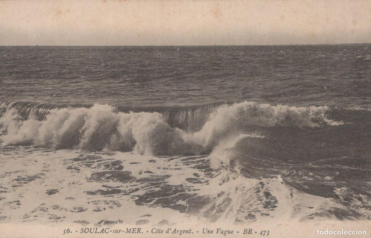 Postkarten: France Soulac Sur Mer Ocean Wave At Cote D Argent Unposted *YBC662
