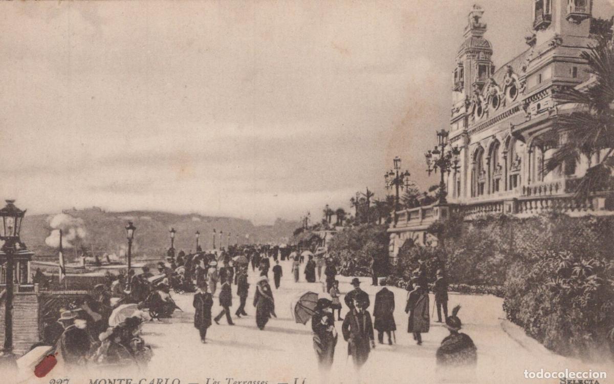 Postales: Monaco Monte Carlo The Terraces People Strolling By The Casino Unposted *YBC513