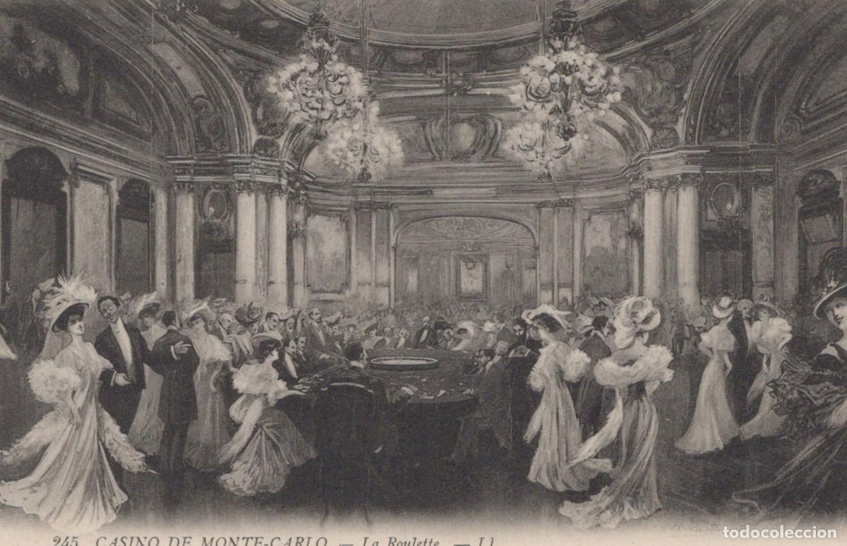 Postales: Monaco Monte Carlo Casino Roulette Table Interior Scene Unposted *YBC373
