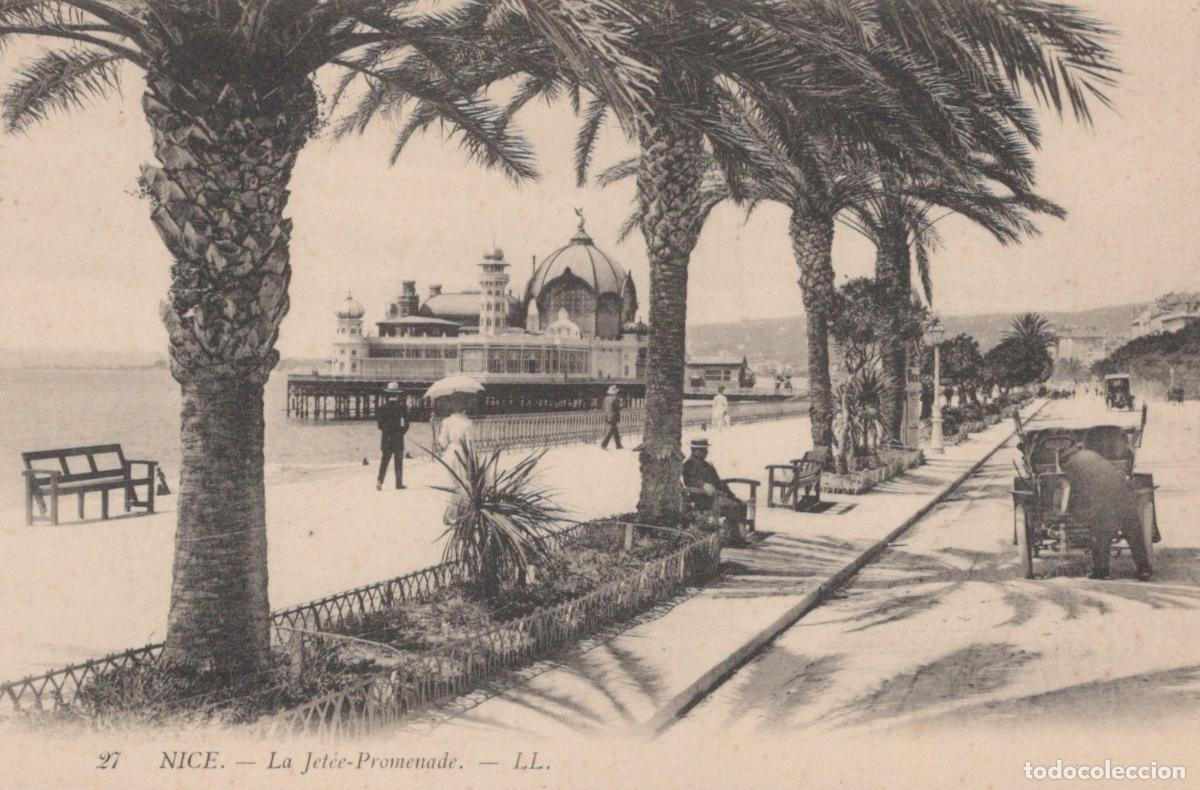 Postkarten: France Nice La Jetee Promenade With Palm Trees And Casino Unposted *YBC375