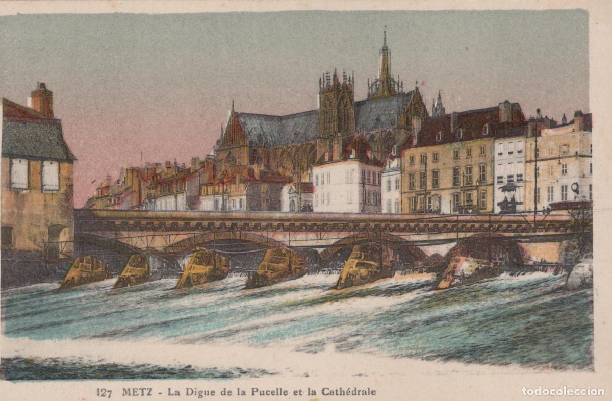Postales: France Metz The Virgin Dam And The Cathedral Unposted *YBC807