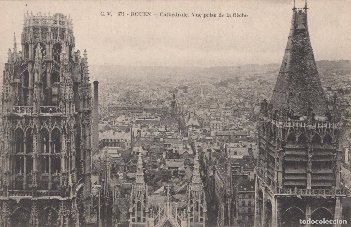 Cartoline: France Rouen Cathedral View From The Spire Unposted *YBC840