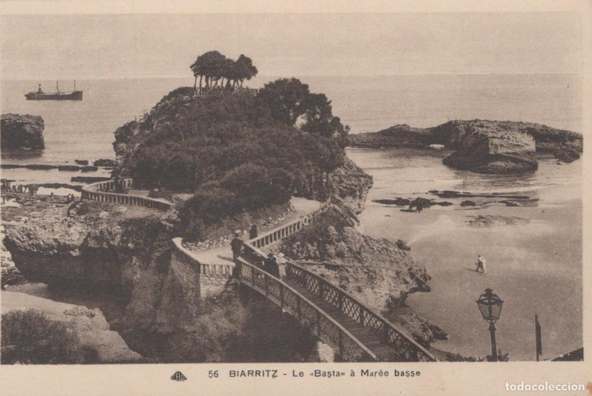 Postkarten: France Biarritz Le Basta At Low Tide Coastal Landscape Unposted *YBC523