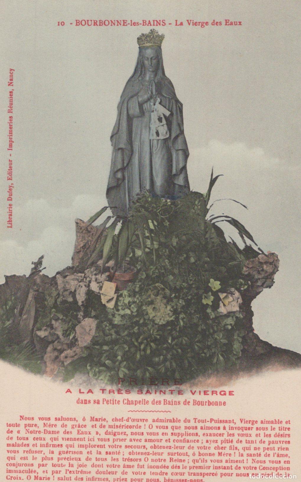 Cartes Postales: France Bourbonne Les Bains The Virgin Of The Waters Virgin Mary Unposted *YBC879