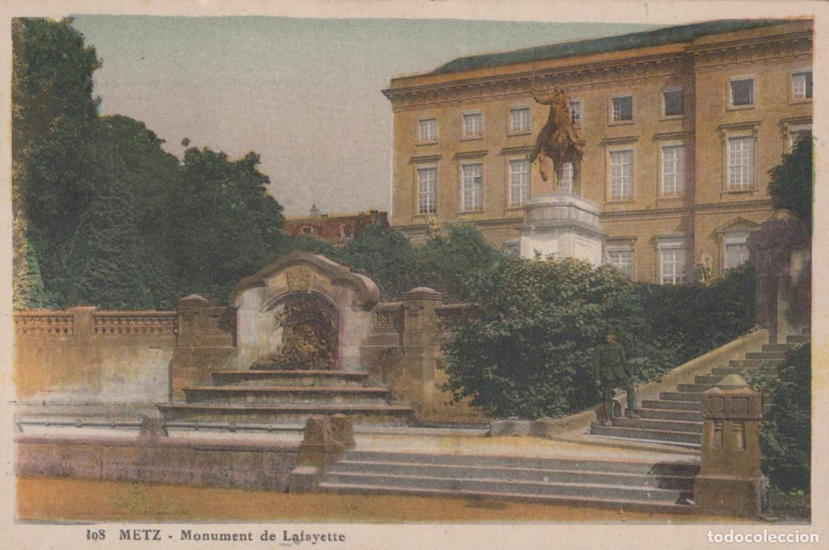 Postales: France Metz Lafayette Monument And Fountain Unposted *YBC671