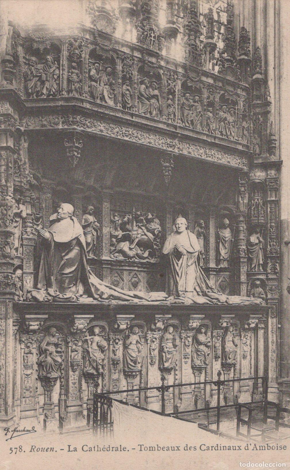 Postales: France Rouen Cathedral Tombs Of The Cardinals Of Amboise Unposted *YBC954