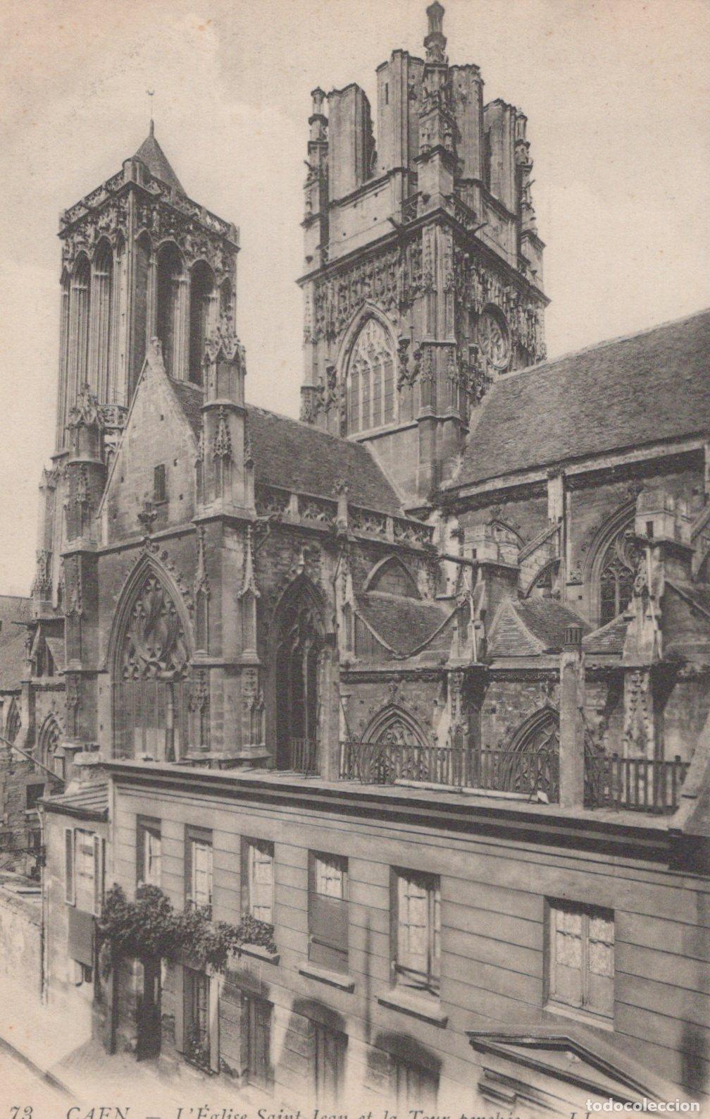 Postales: France Caen Saint Jean Church And Leaning Tower In Normandy Unposted *YBC981