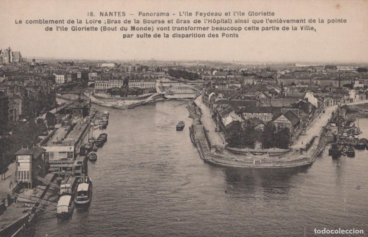 Postales: France Nantes Panorama Ile Feydeau And Ile Gloriette Loire Unposted *YBC679