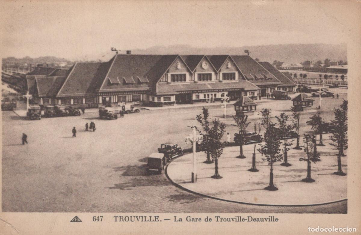 Postales: France Trouville Deauville Railway Station Exterior View Unposted *YBC708