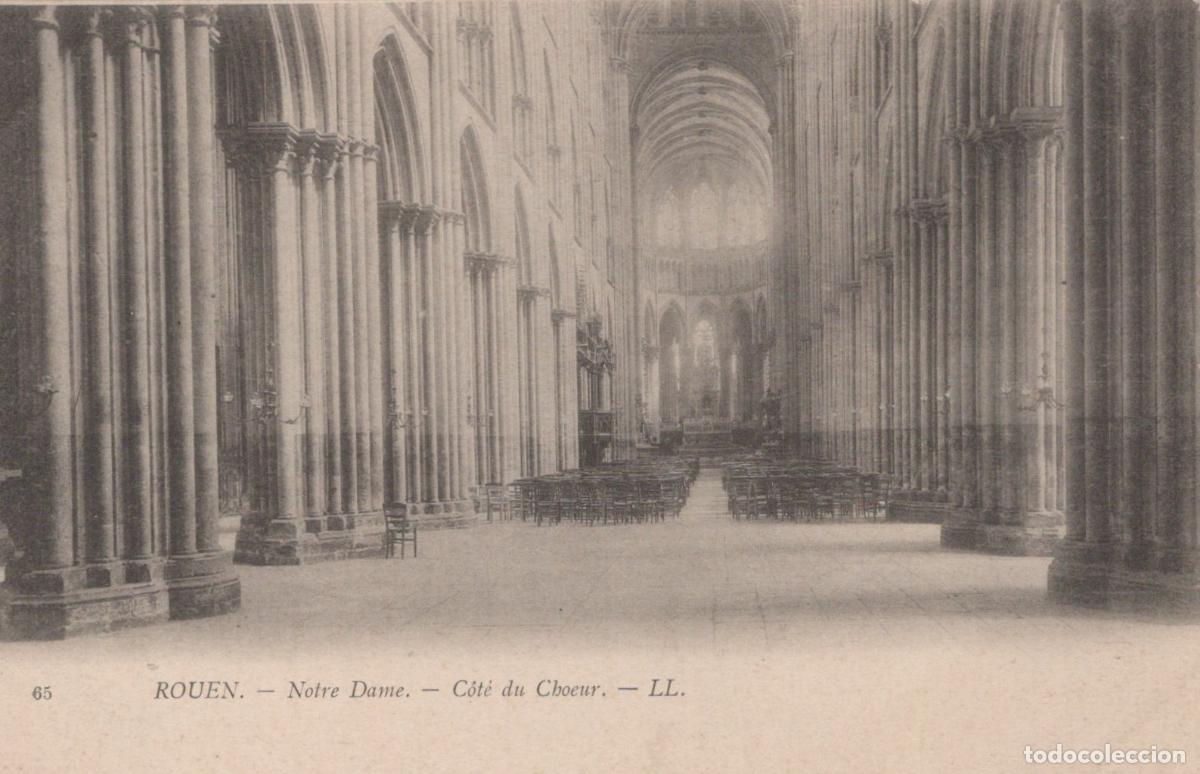 Postales: France Rouen Cathedral Notre Dame Interior View Of The Choir Unposted *YBC559