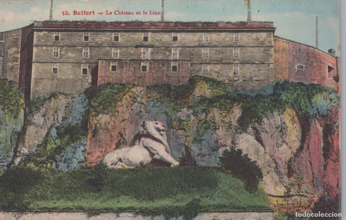 Postales: France Beaucourt Belfort The Castle And The Lion Of Belfort Unposted *YBC729