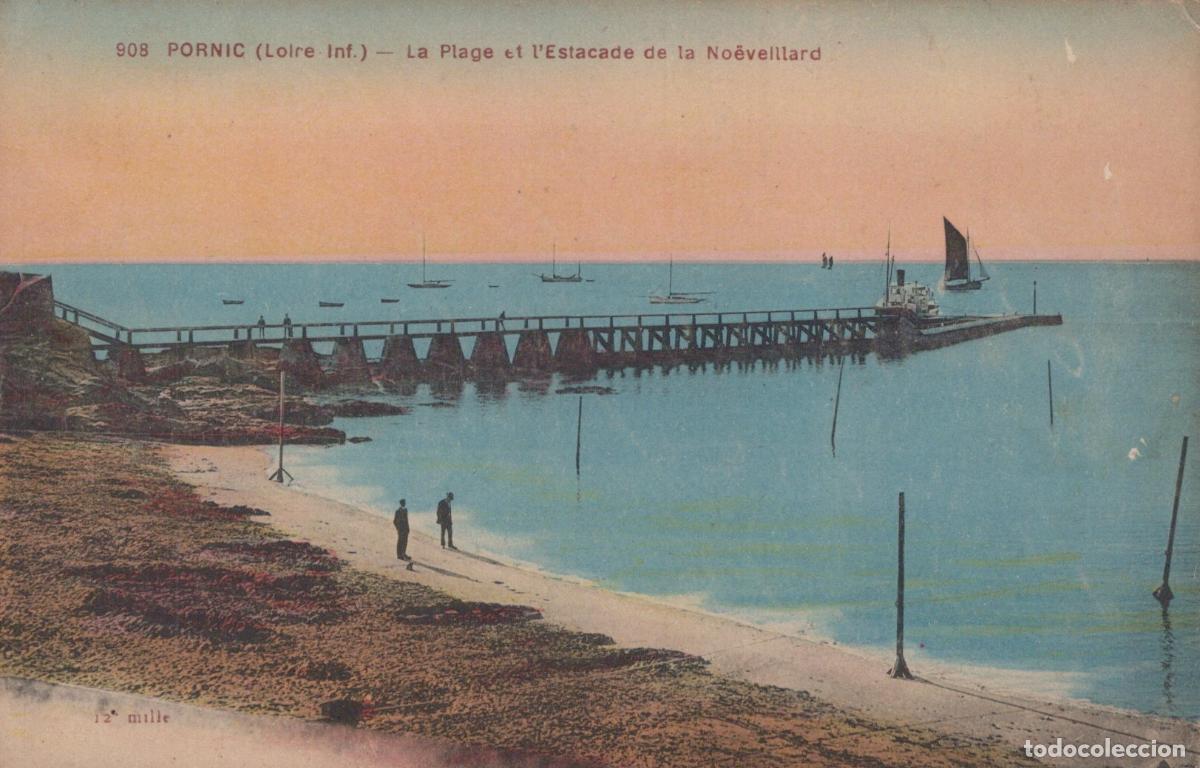 Postkarten: France Pornic Loire Atlantique The Beach And The Noeveillard Pier *YBC577