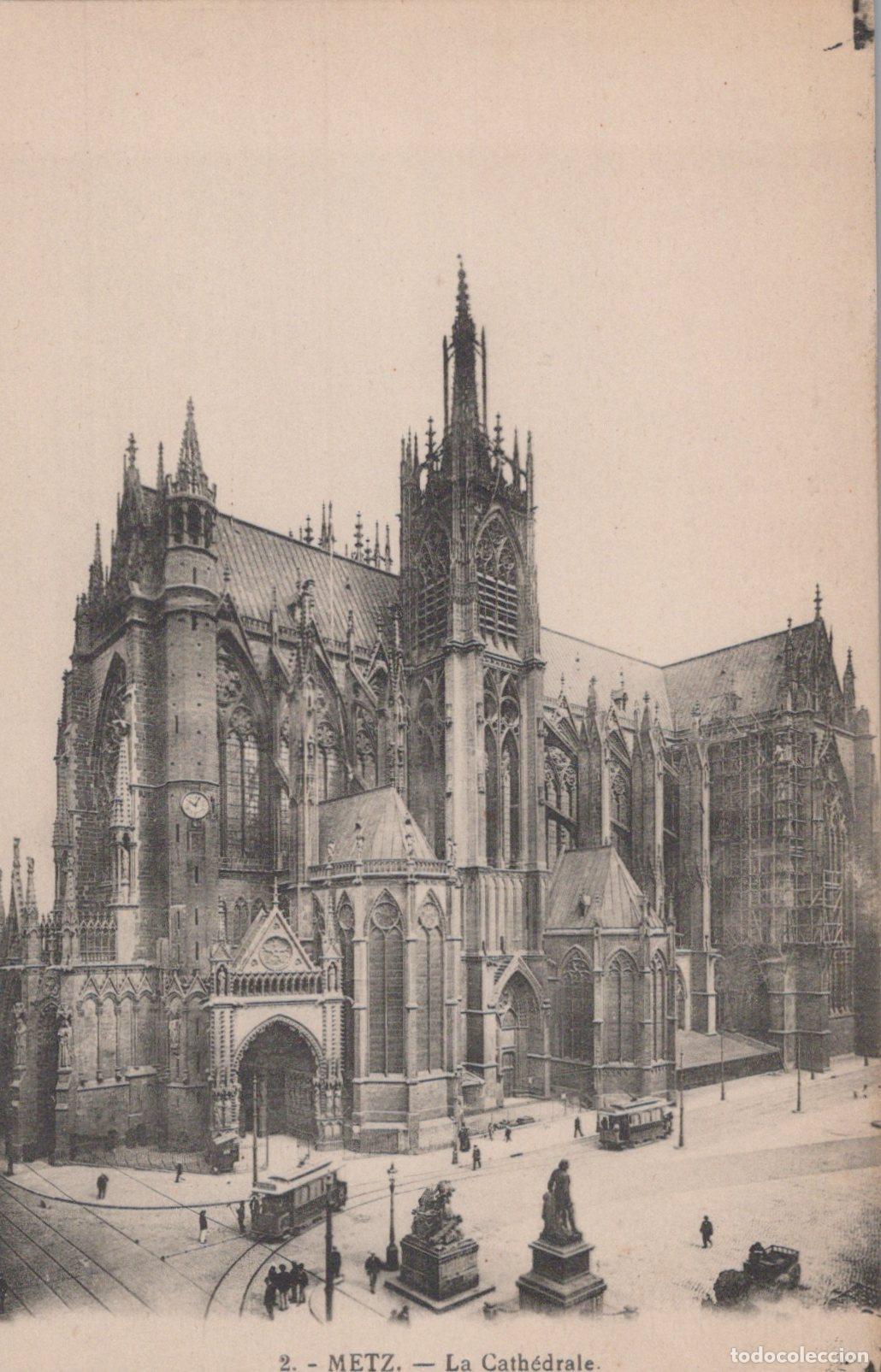 Cartoline: France Metz Cathedral And Street Scene With Trams In *YBC927