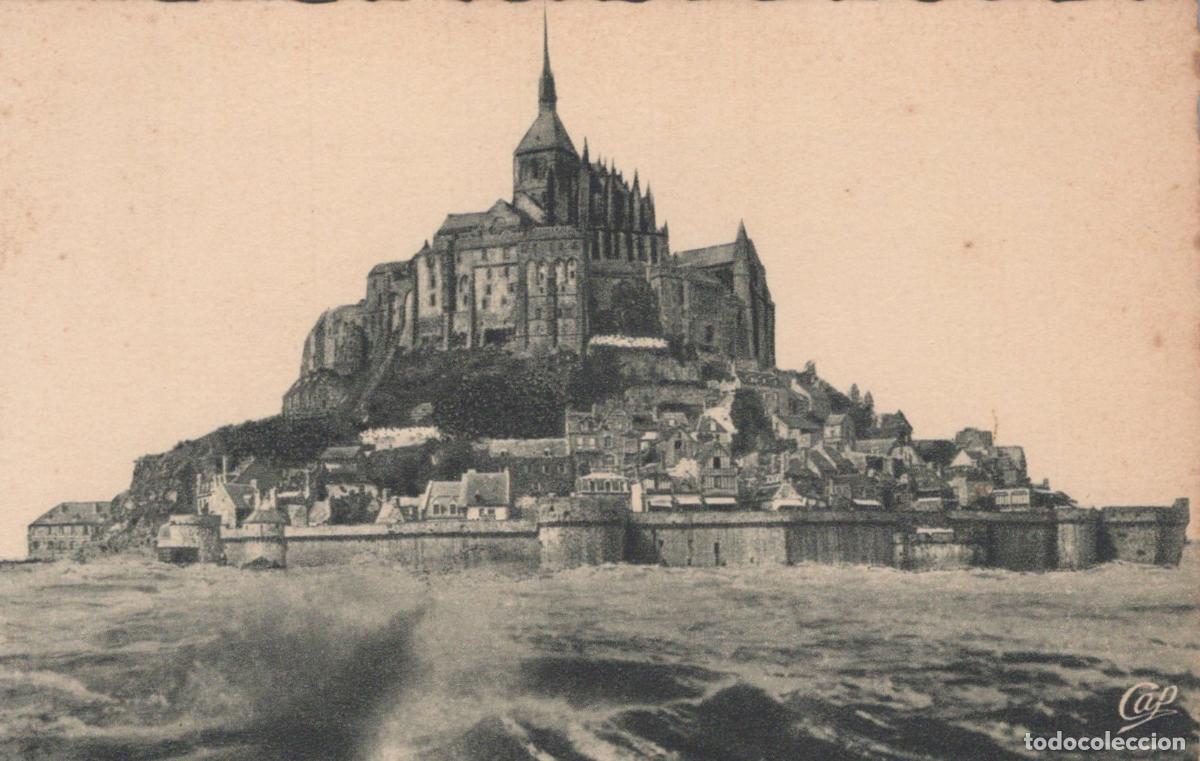 Cartoline: France Le Le Mont Saint Michel Saint Michel Abbey At High Unposted *YBC598