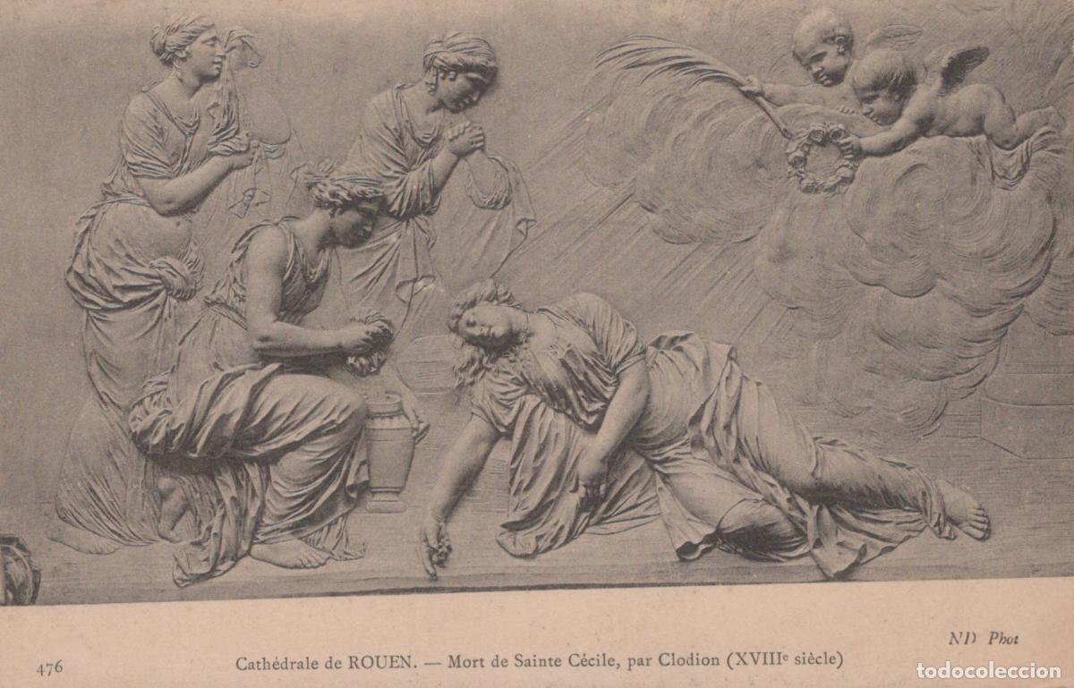 Postkarten: France Rouen Death Of Saint Cecilia By Clodion Cathedral Unposted *YBC763