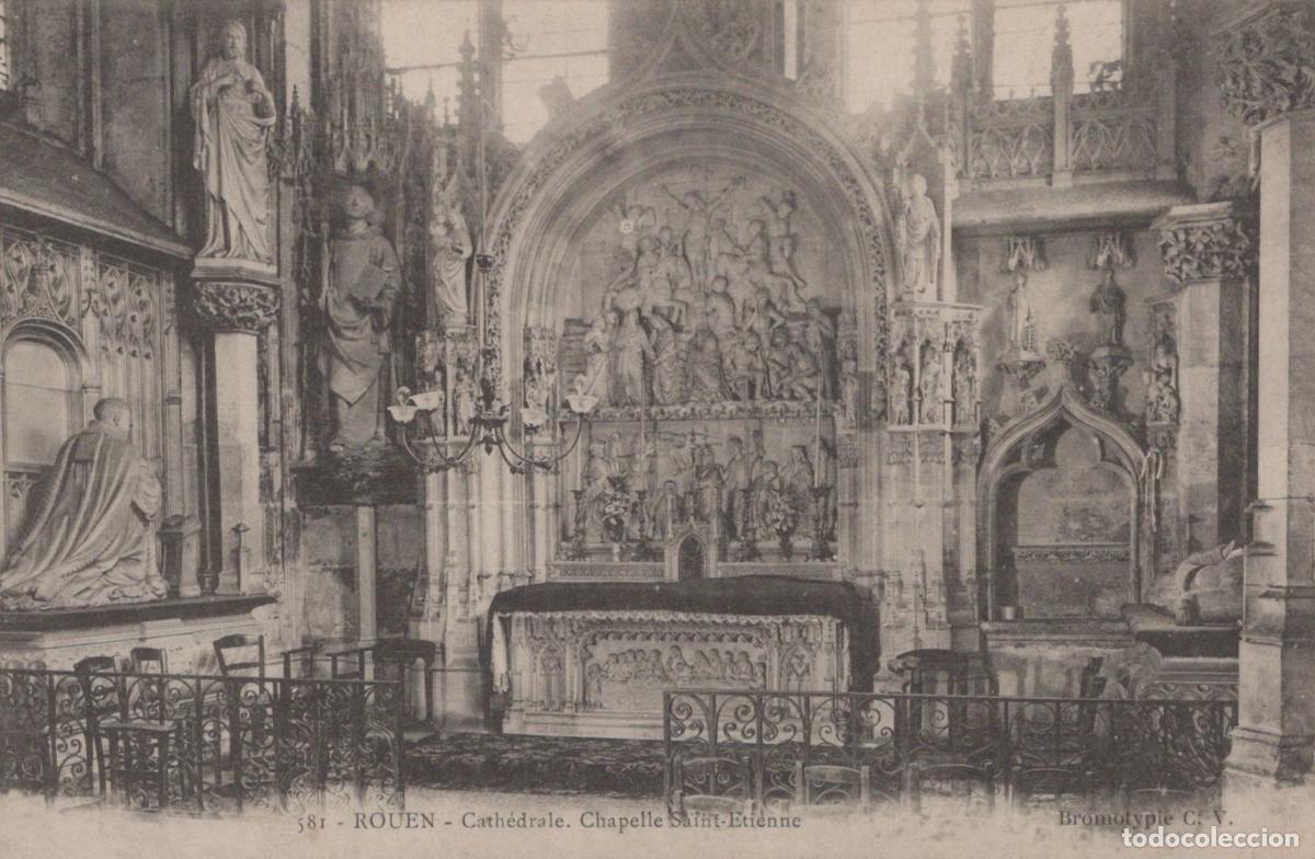 Postkarten: France Rouen Cathedral Saint Etienne Chapel Interior Unposted *YBC804