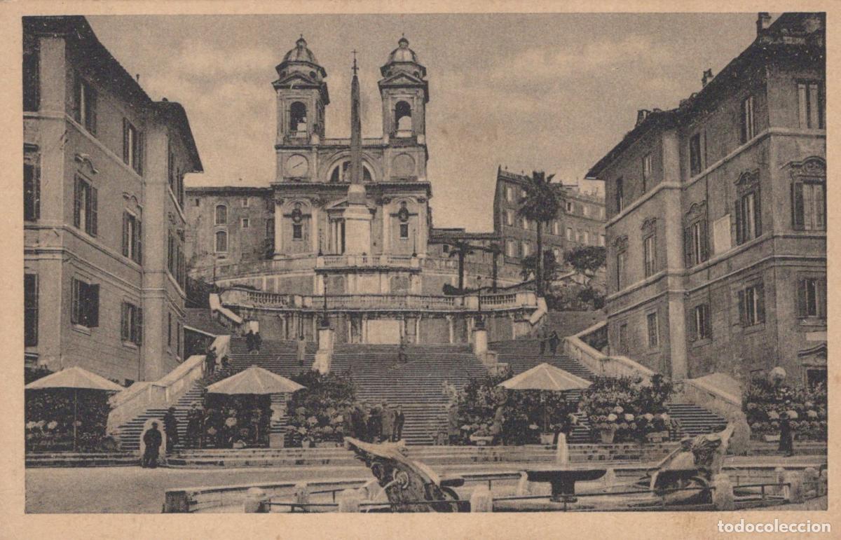 Postcards: Italy Rome Trinita Dei Monti Church And Spanish Steps In Rome Unposted *YBC806