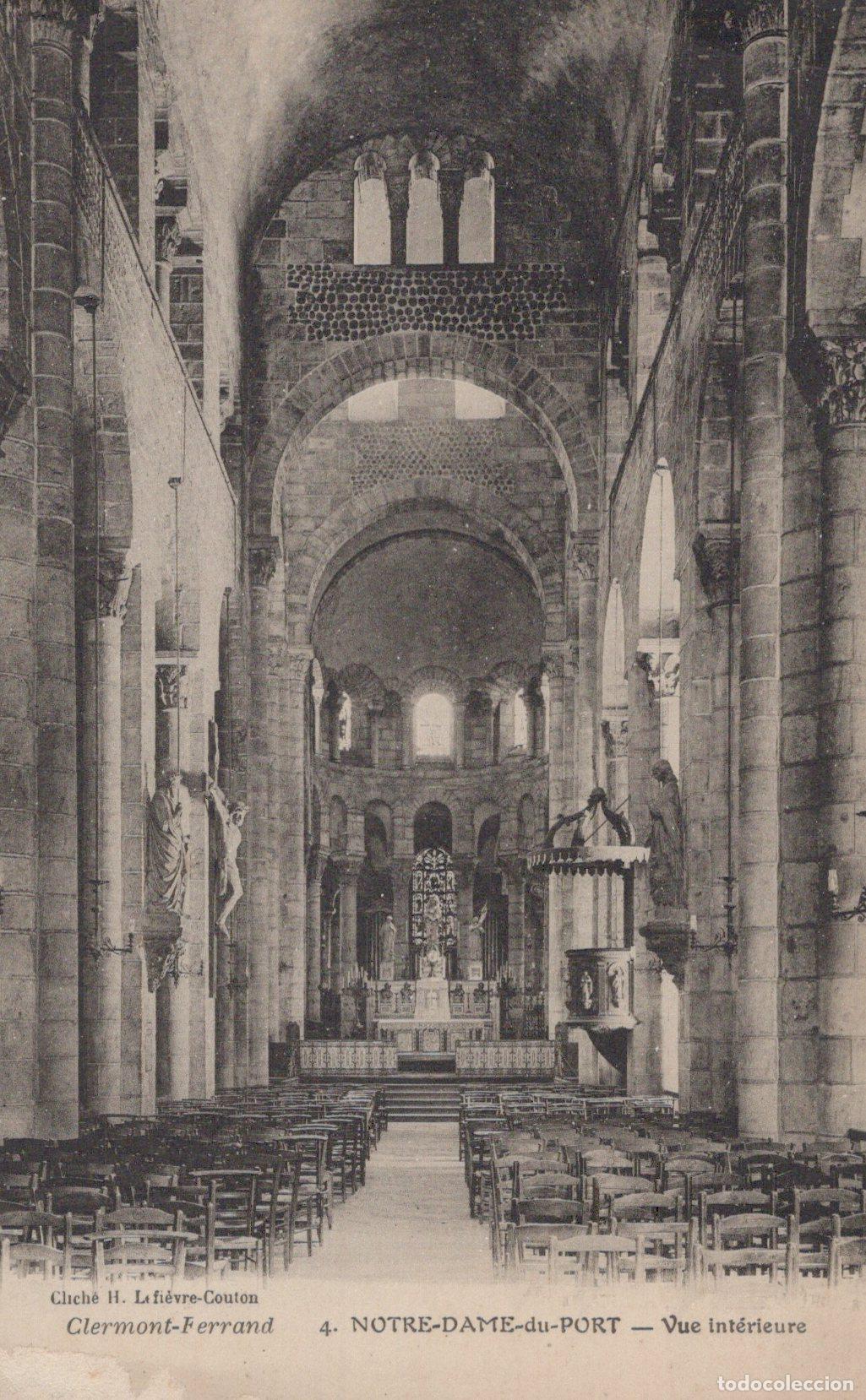 Postais: France Clermont Ferrand Notre Dame Du Port Basilica Interior Unposted *YBC872