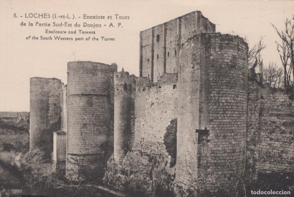 Postais: France Loches Castle Enclosure And Towers Of The South Western Unposted *YBC837