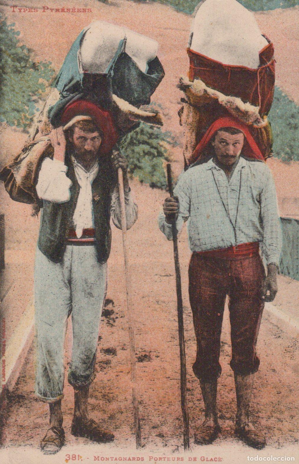Cartes Postales: France Nancy Pyrenean Mountain Men Carrying Ice Blocks Unposted *YBC860