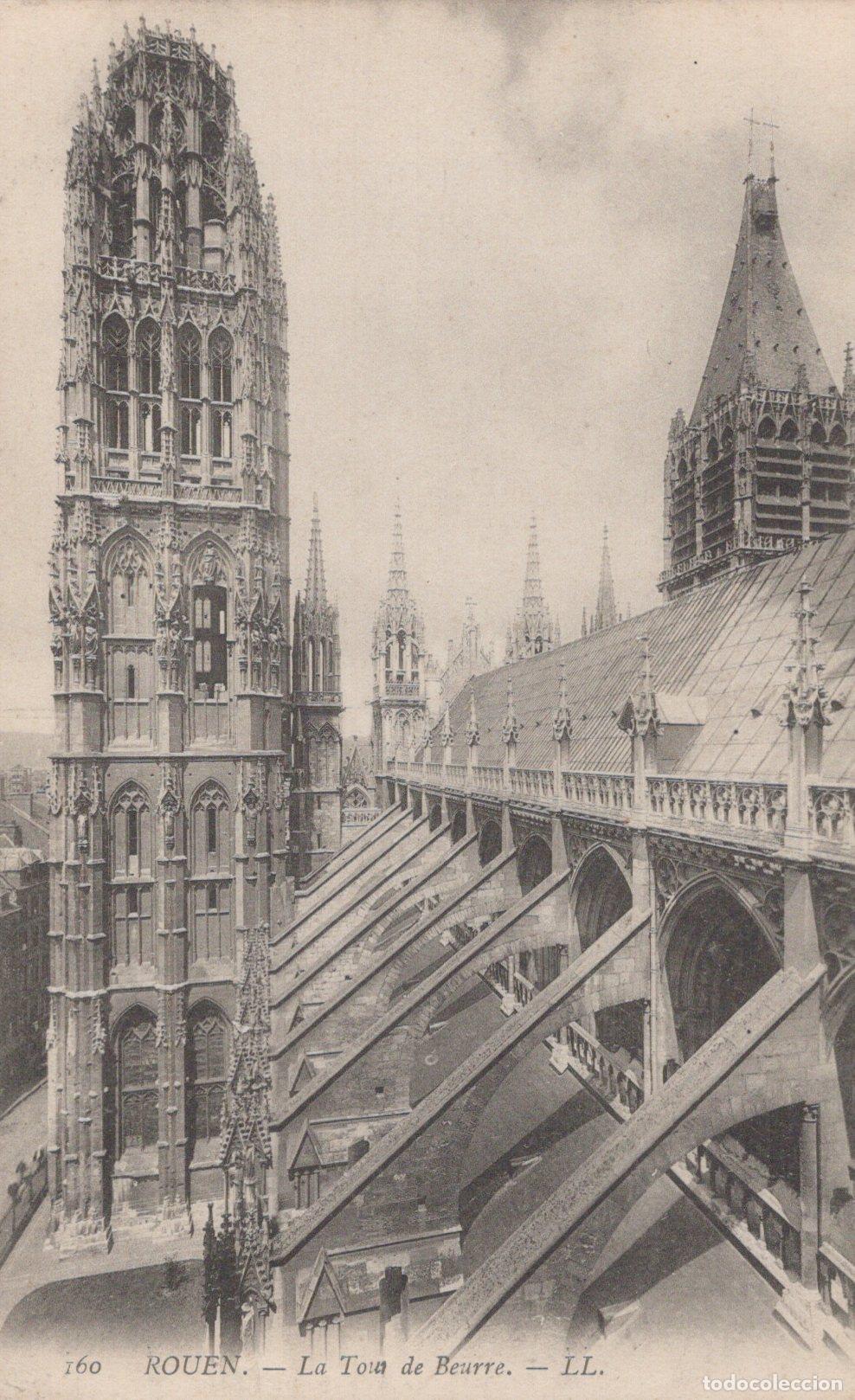 Postais: France Rouen Cathedral Butter Tower And Gothic Architecture Unposted *YBC939