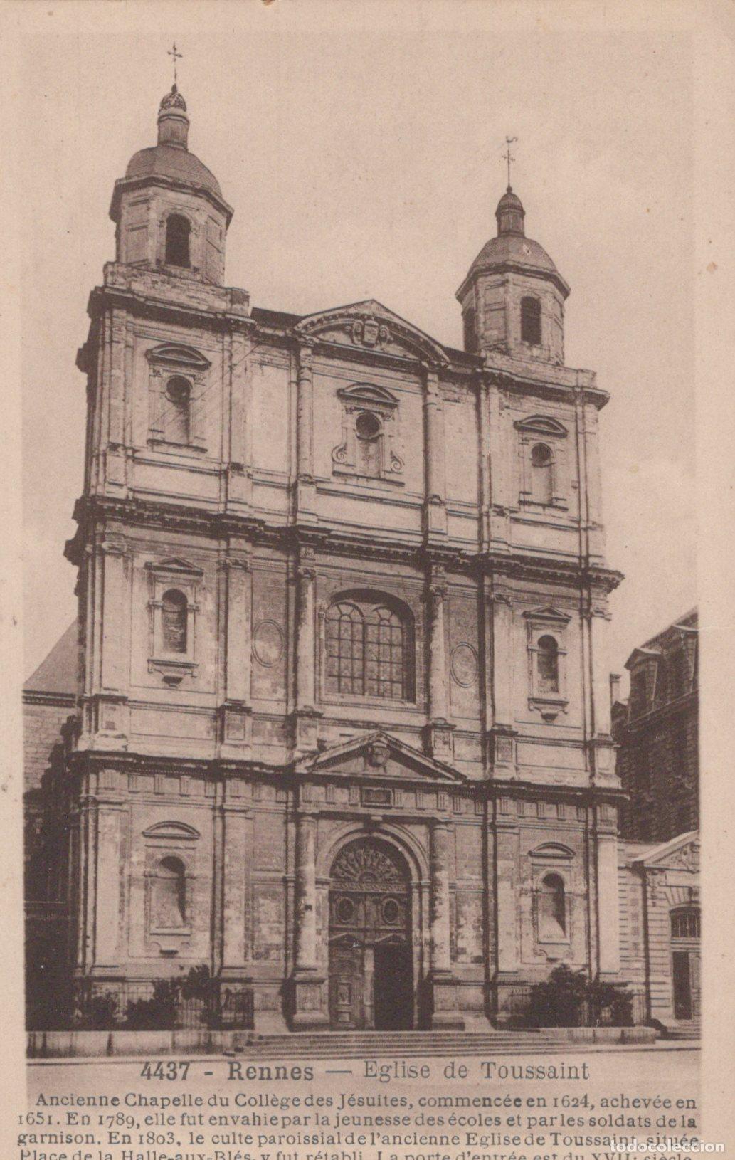 Postales: France Rennes Toussaint Church In Unposted *YBC980