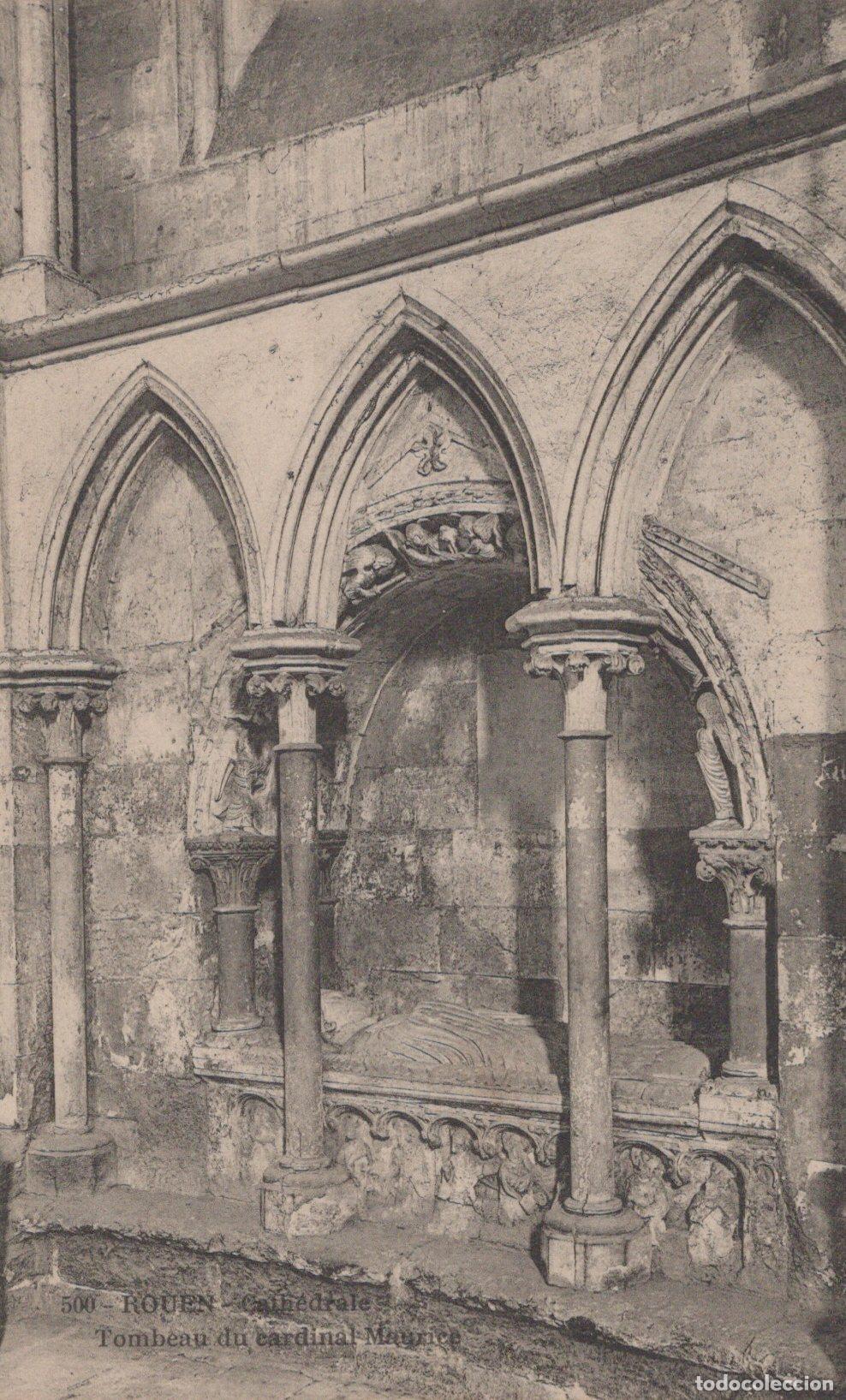 Postales: France Rouen Cathedral Tomb Of Cardinal Maurice Unposted *YBC916