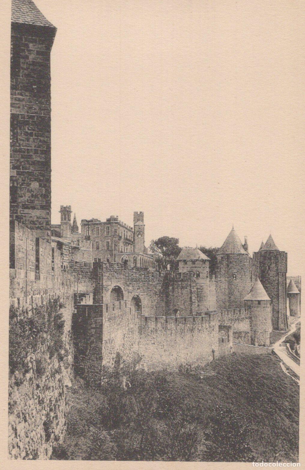 Postales: France Carcassonne City Porte D Aude Medieval Fortress Walls Unposted *YBC926