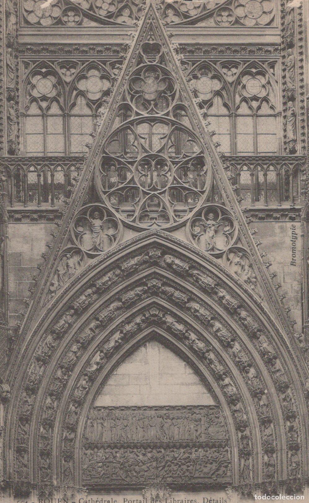 Postales: France Rouen Cathedral Booksellers Portal Architectural Unposted *YBC961
